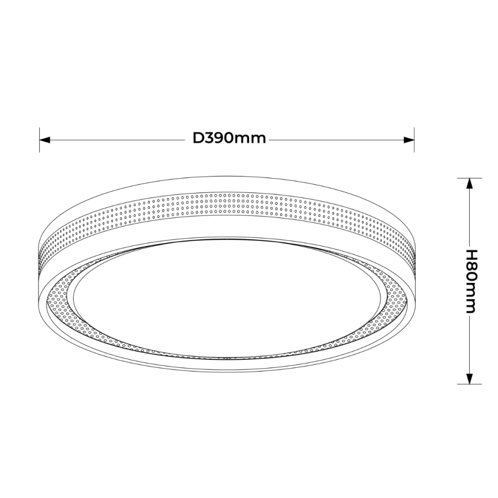 Plafoniera Ronda tonda nera Ø40 LED CCT 25W Light Prestige