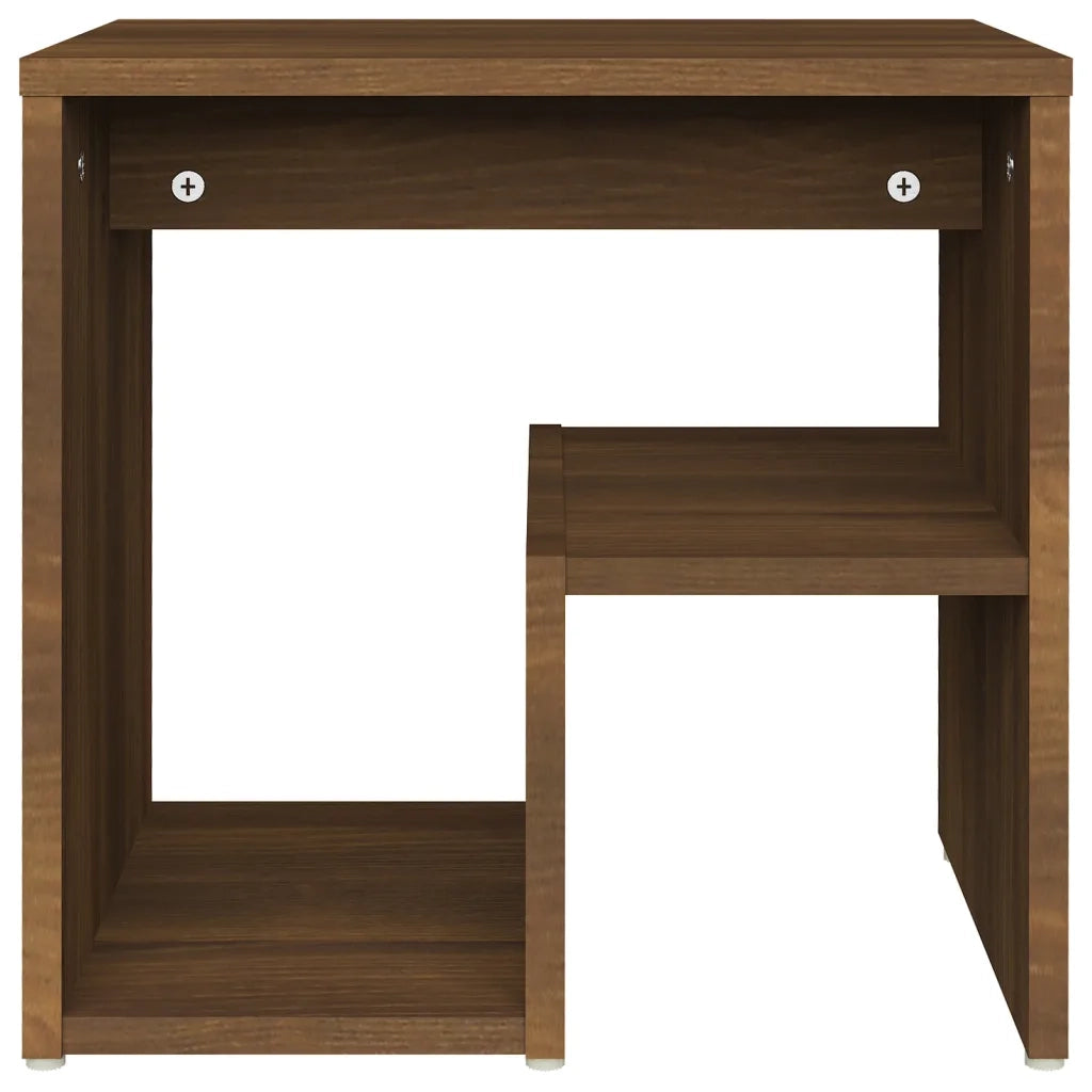 Comodino Rovere Marrone 40x30x40 cm in Legno Multistrato 815181