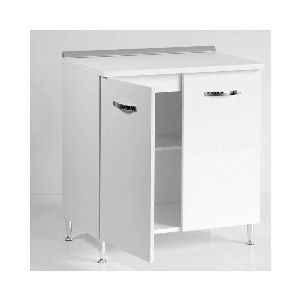 Base cucina due ante 80x50x85H colore bianco frassinato