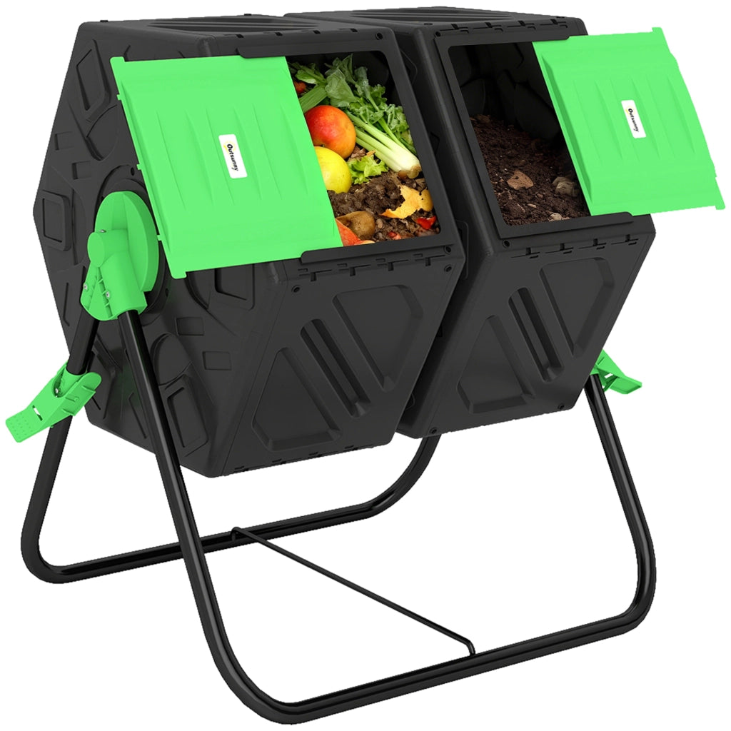 Compostiera da Giardino 130 Litri ¨C zephmum ¨C Plastica 67x60x77cm