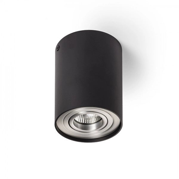 Faretto MILANO I da soffitto nero opaco alluminio pettinato 230V GU10 35W