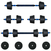 Set di Manubri 2-in-1 30kg Nero e Blu Cemento e sabbia di ferro CFW9971804