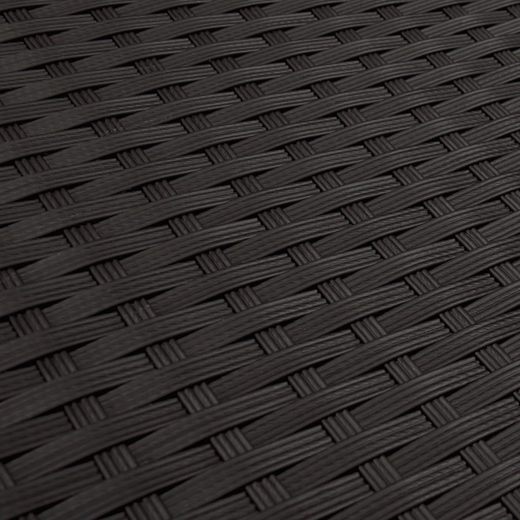 Set Divani da Giardino 10pz con Cuscini in Polyrattan Nero 3219096