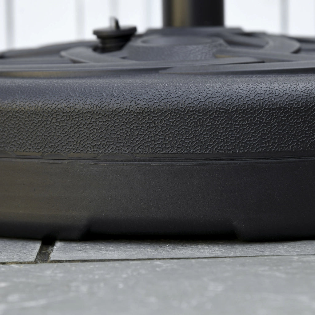 Base per ombrellone in acciaio con zavorra ¨C zephmum ¨C 56x30.5 cm nero