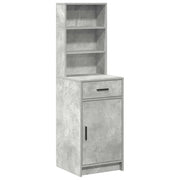 Credenza | Madia | Buffet da pranzo | Armadio da pranzo Grigio cemento 40 x 40,5 x 135 cm Legno multistrato