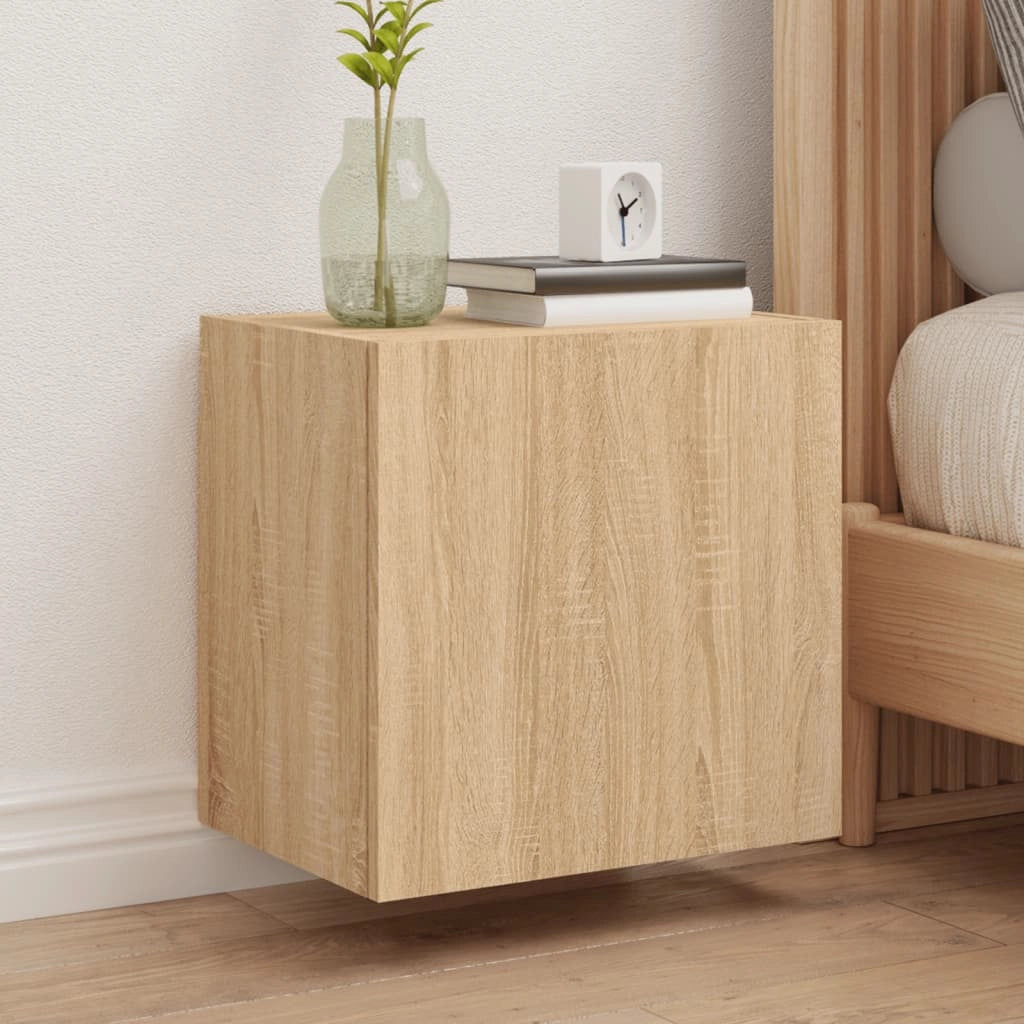 Mobili TV Muro 2pz Rovere Sonoma 40,5x30x40cm Legno Multistratocod mxl 110086