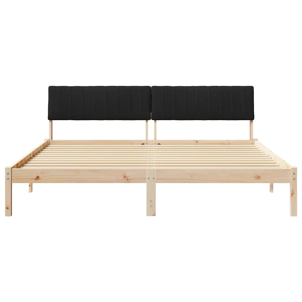 Struttura del Letto con testiera Marrone e nero 180 x 200 cm