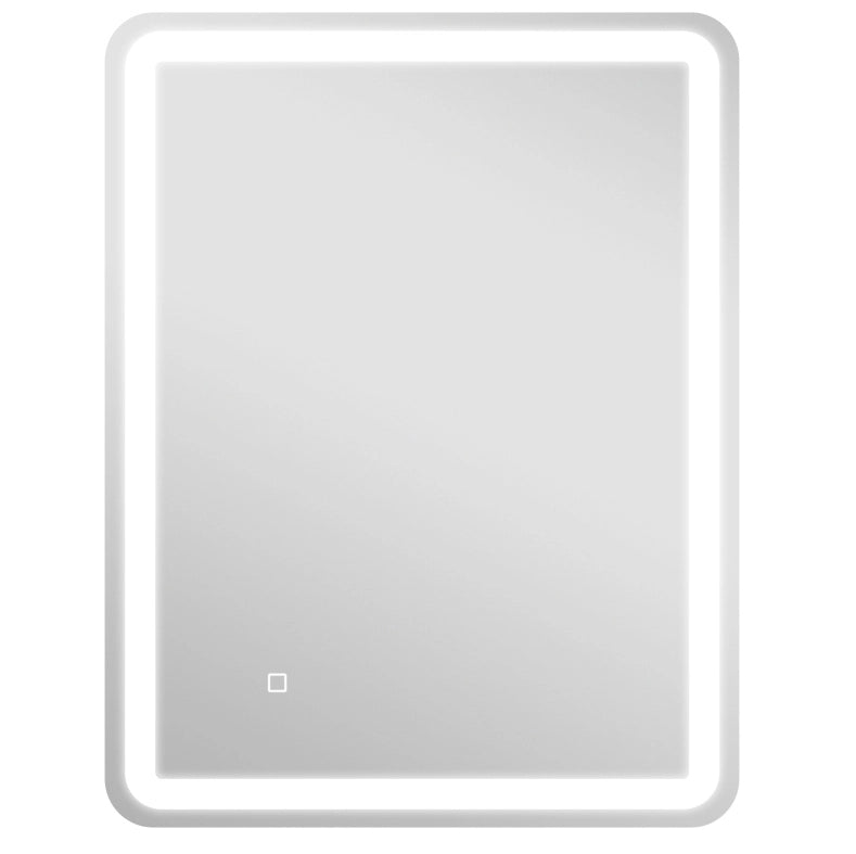 Specchio da bagno luminoso 70x90 cm argento, touch, antiappannamento, dimmerabile