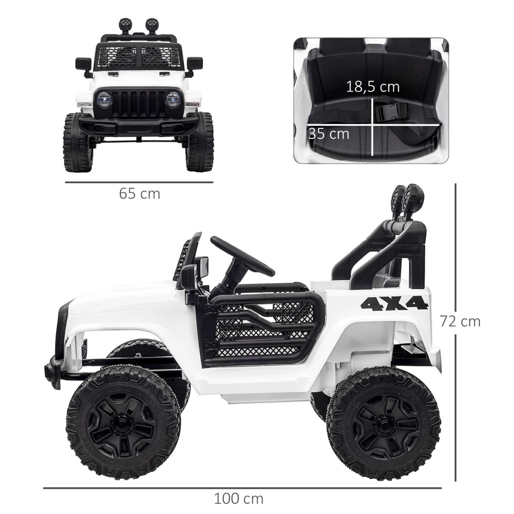 Auto Bambina Elettrica 12V con Telecomando ¨C zephmum ¨C 100x65x72 cm Bianco
