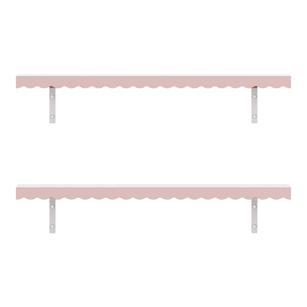 Set di 2 mensole da parete mobile contenitore moderno 80 x 17 x 4 cm rosa 03_0009760
