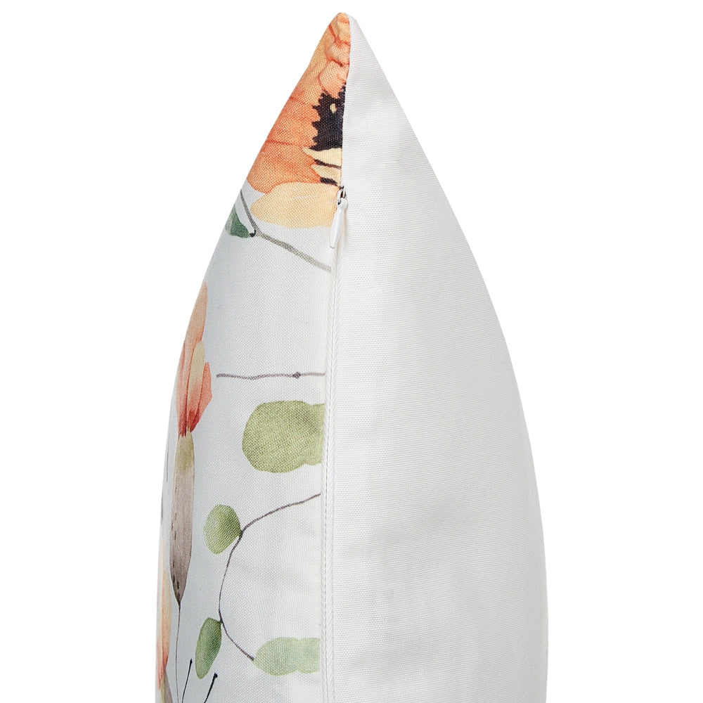 Set di 2 cuscini da giardino per esterni tessuto di poliestere multicolore con motivo floreale 45 x 45 cm esterno giardino