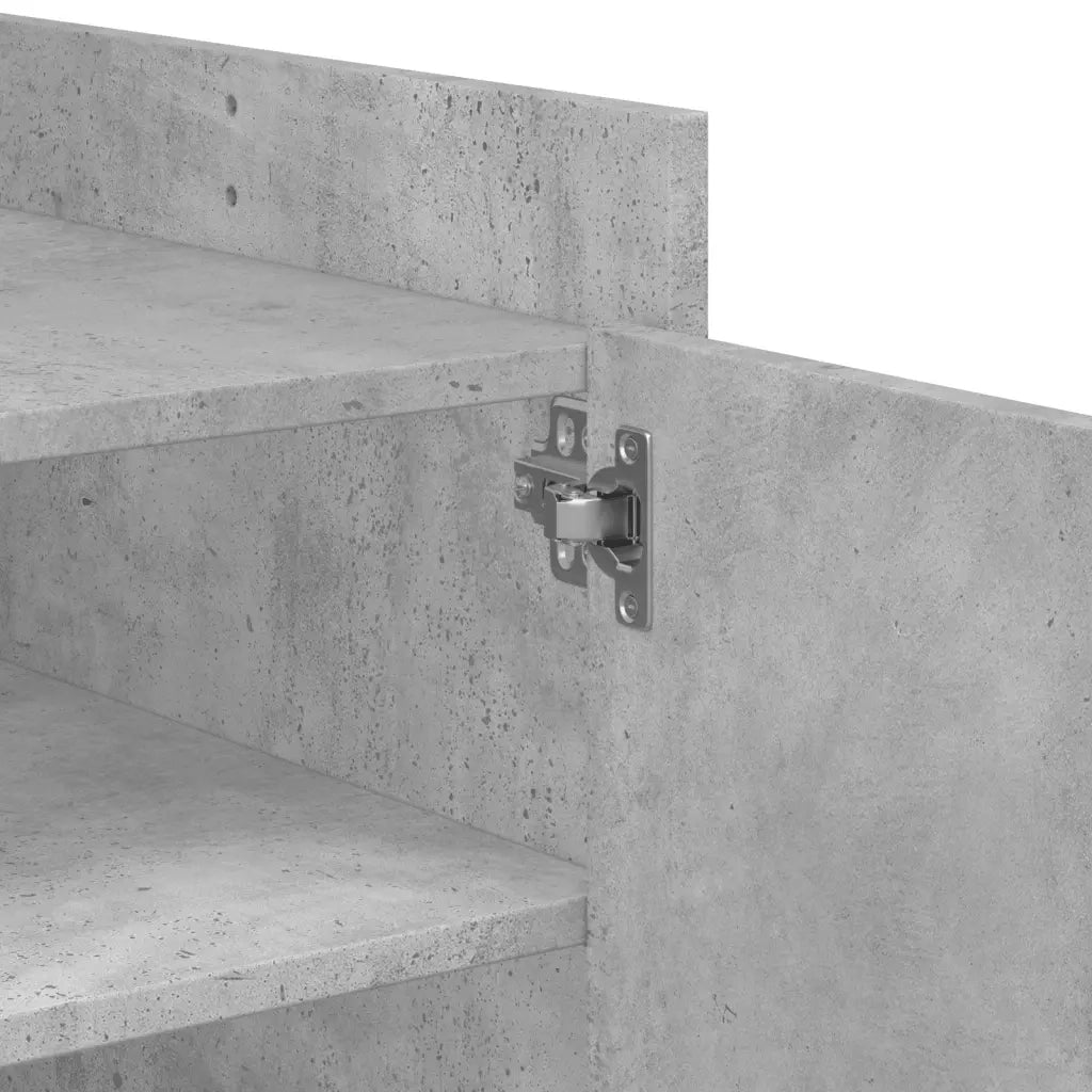 vidaXL Tavolino Salotto Grigio Cemento 80x50x50 cm Legno Multistrato