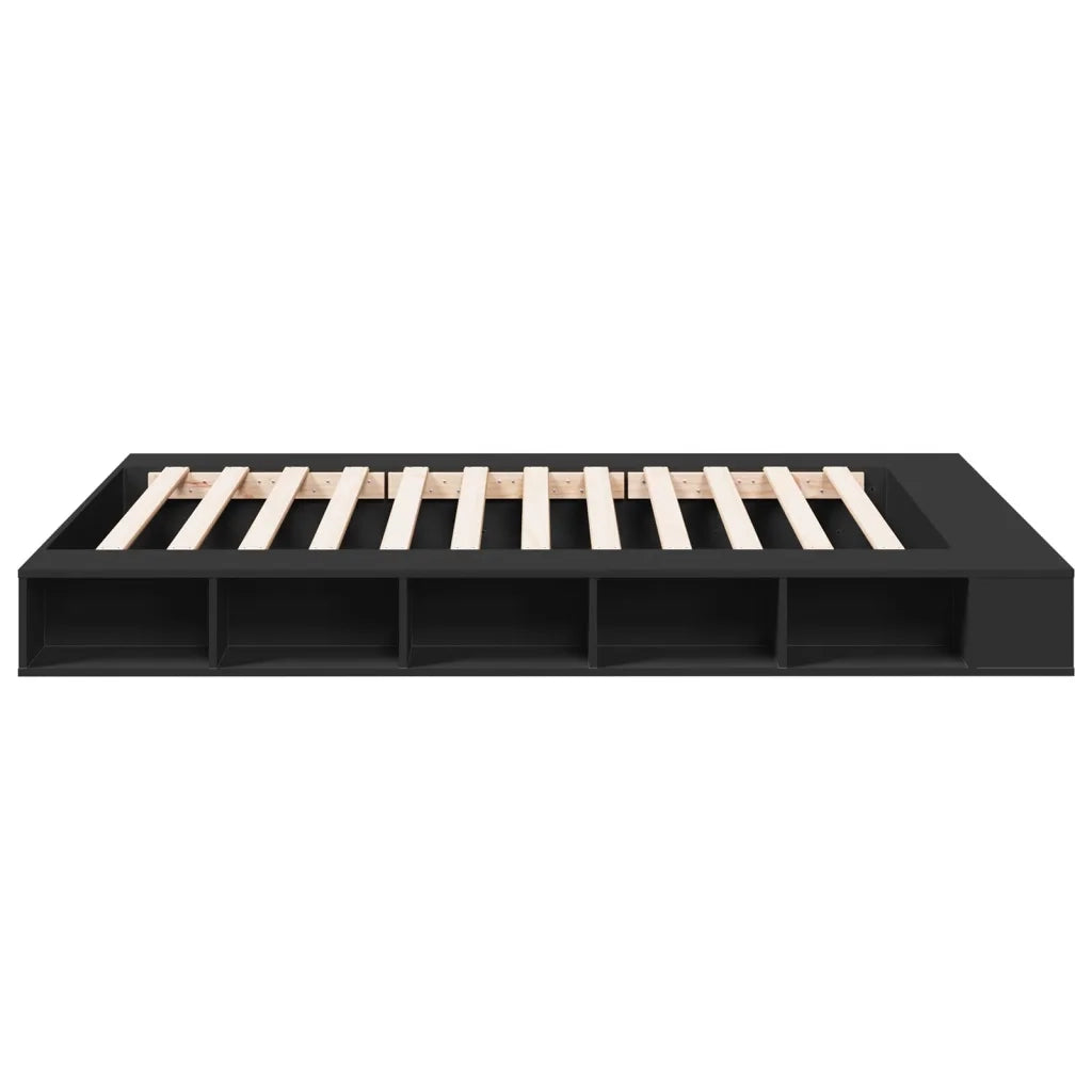 Giroletto-Struttura Letto Nero 160x200 cm in Legno Multistrato 170782