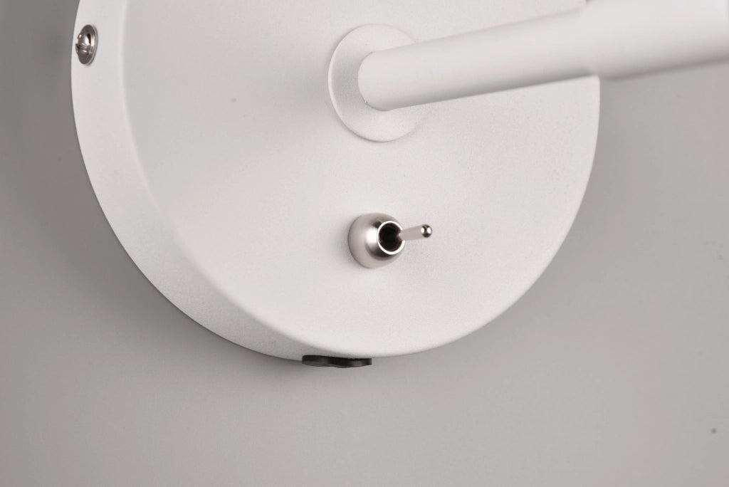 Applique bianca in metallo ENZO con interruttore 1xE27 10W RL