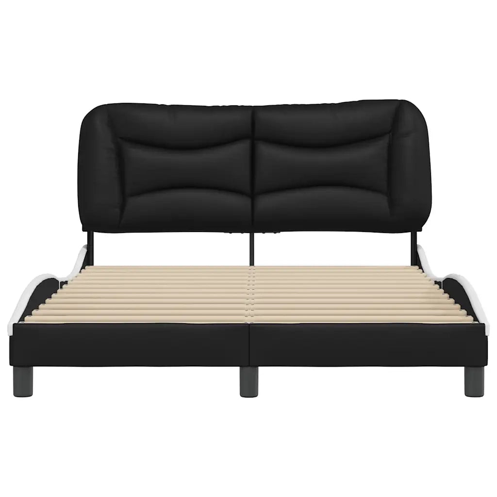 Giroletto senza Materasso Hvar Nero e Bianco 140x190 cm in Similpelle 3208000