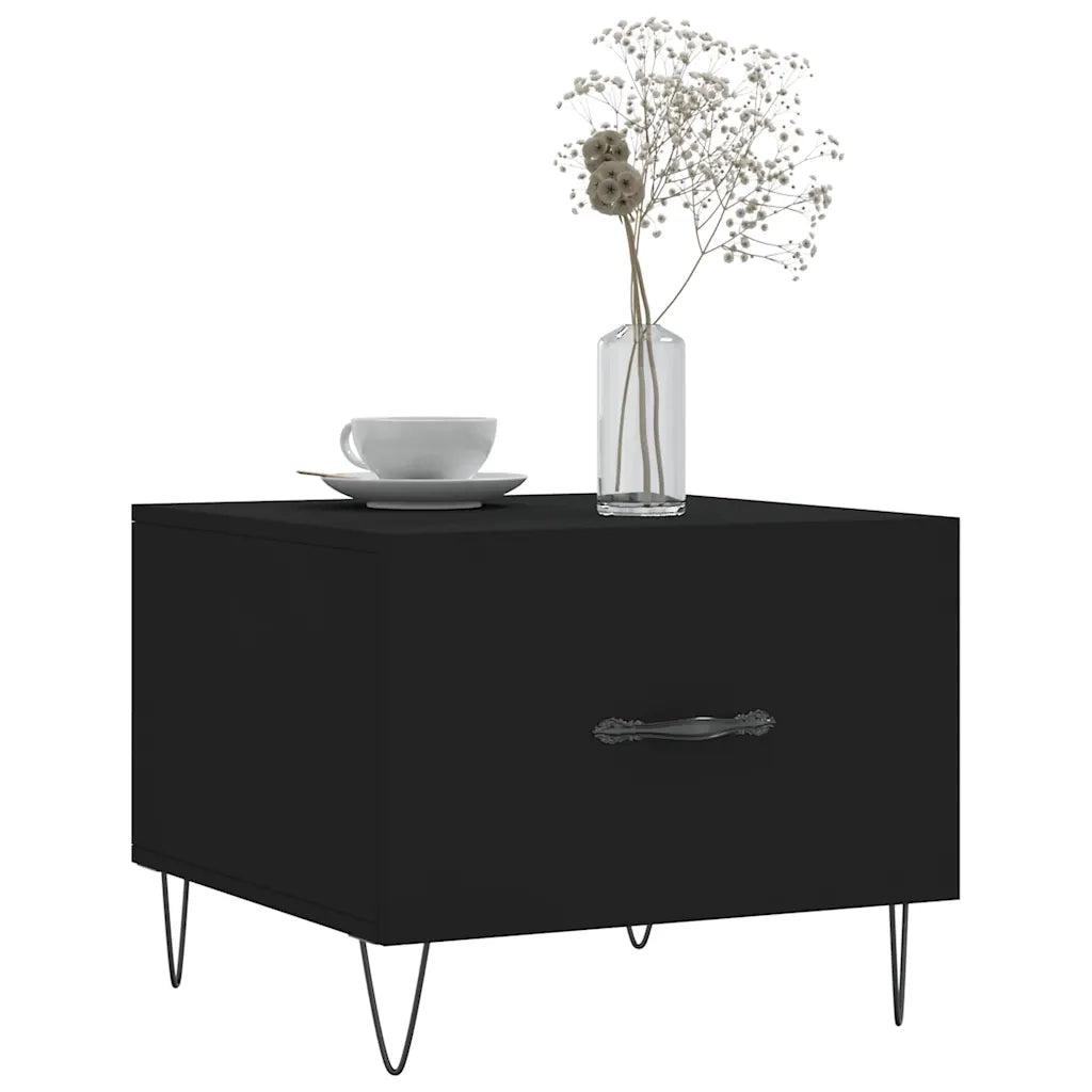 Tavolino da Salotto Nero 50x50x40 cm in Legno Multistratocod mxl 79429