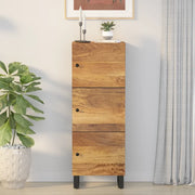 Credenza con 3 Ante 40x33x110 cm Legno Massello Mango e Ferro 352932