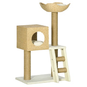 Albero tiragraffi per gatti con cuscino e letto ¨C zephmum ¨C 100.5x40x40 cm