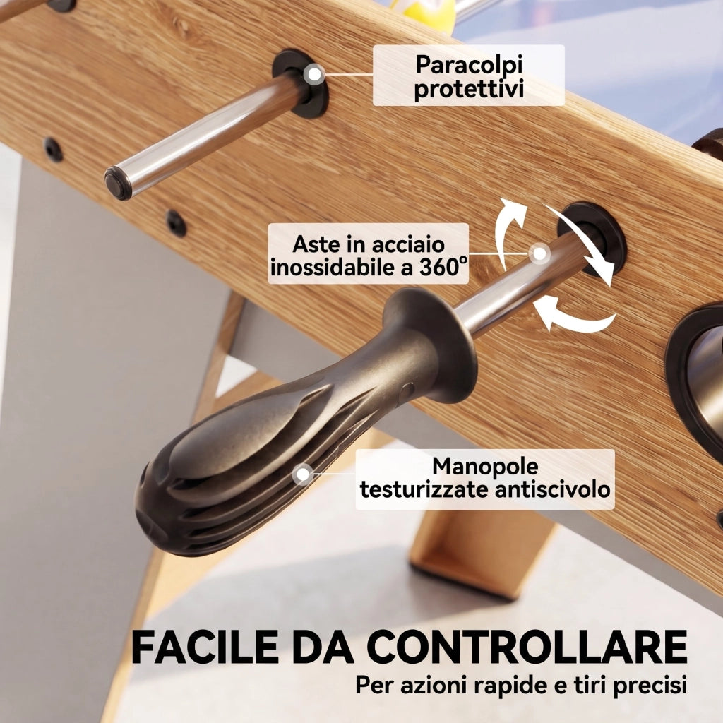 Calcio Balilla: Mini Tavolo da 89 cm. 2 Segnapunti Manuali. Viola