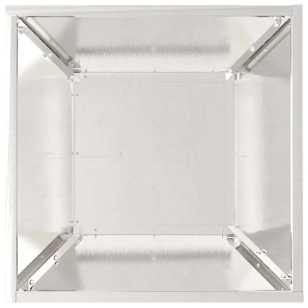 Vaso da giardino 5 pz-Set di 5 Fioriera da Esterno-Contenitore per Piante Argento 40 x 40 x 15 cm