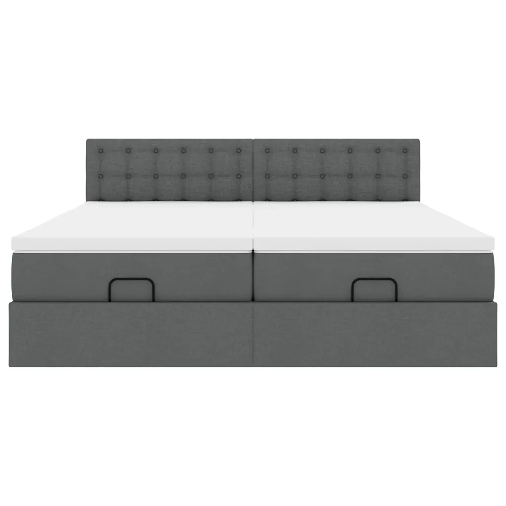 Struttura Letto Pouf con Materassi 160x200 cm in Tessuto 3312030