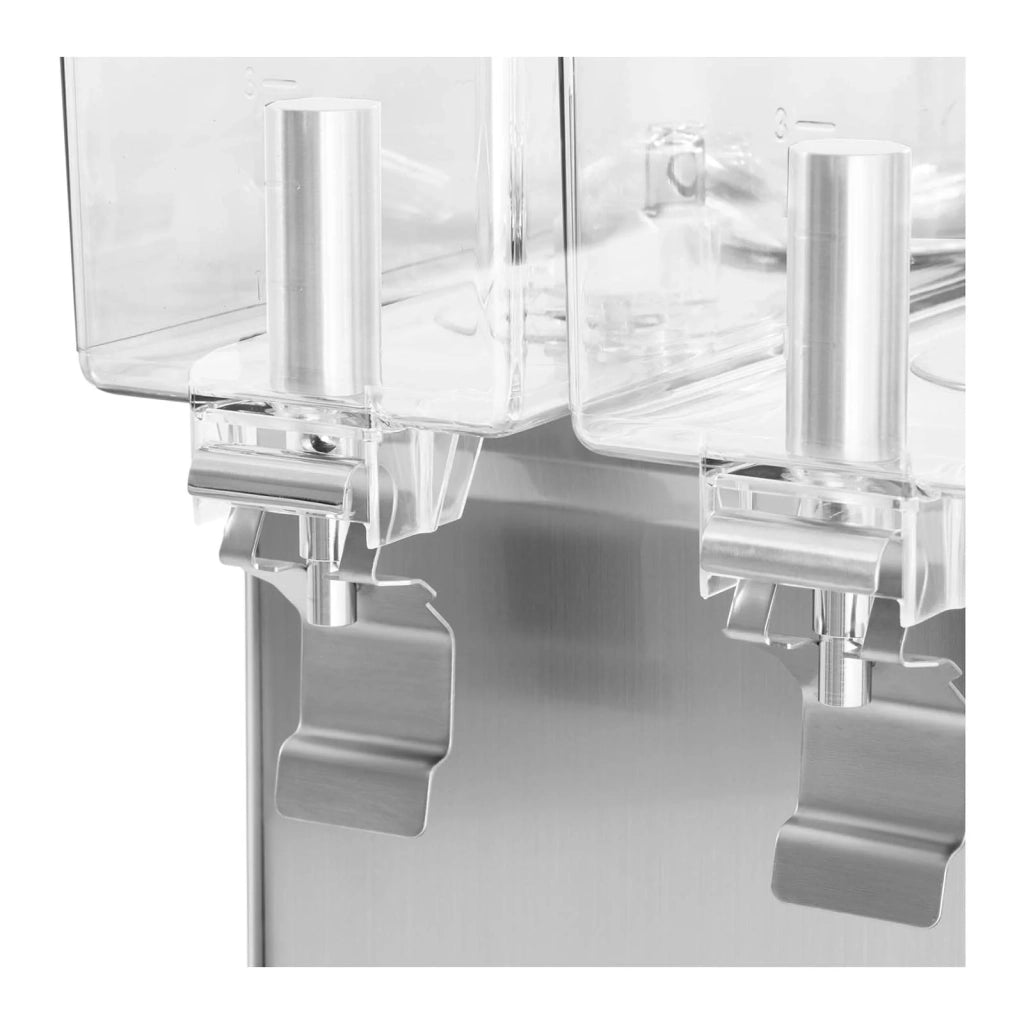 Distributore di bevande refrigerato con fontana di succhi da 3 x 10 litri e rubinetto (capacità: 3 x 10 l potenza: 320 w funzioni: refrigerazione agitazione) 14_0005301