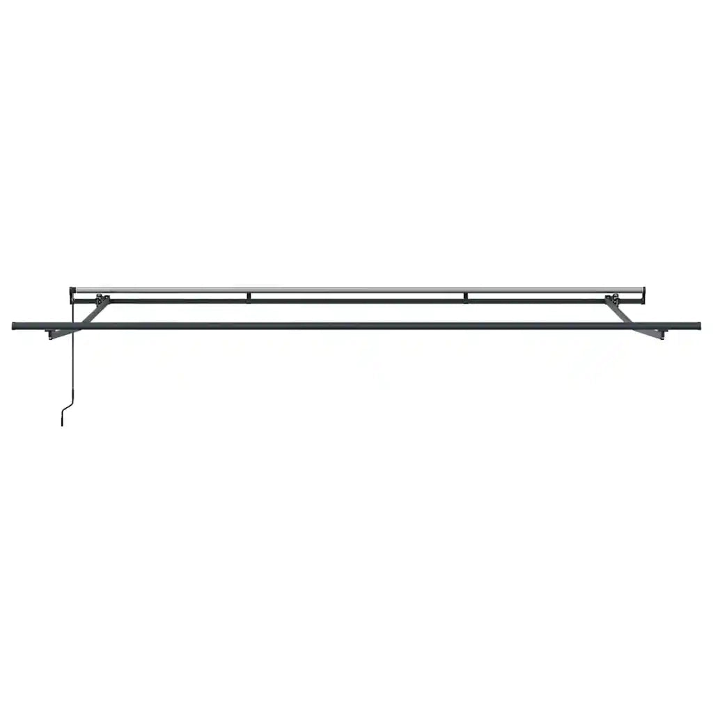 Tenda da Sole Retrattile Manuale Antracite e Bianco 500x300 cm 3310238
