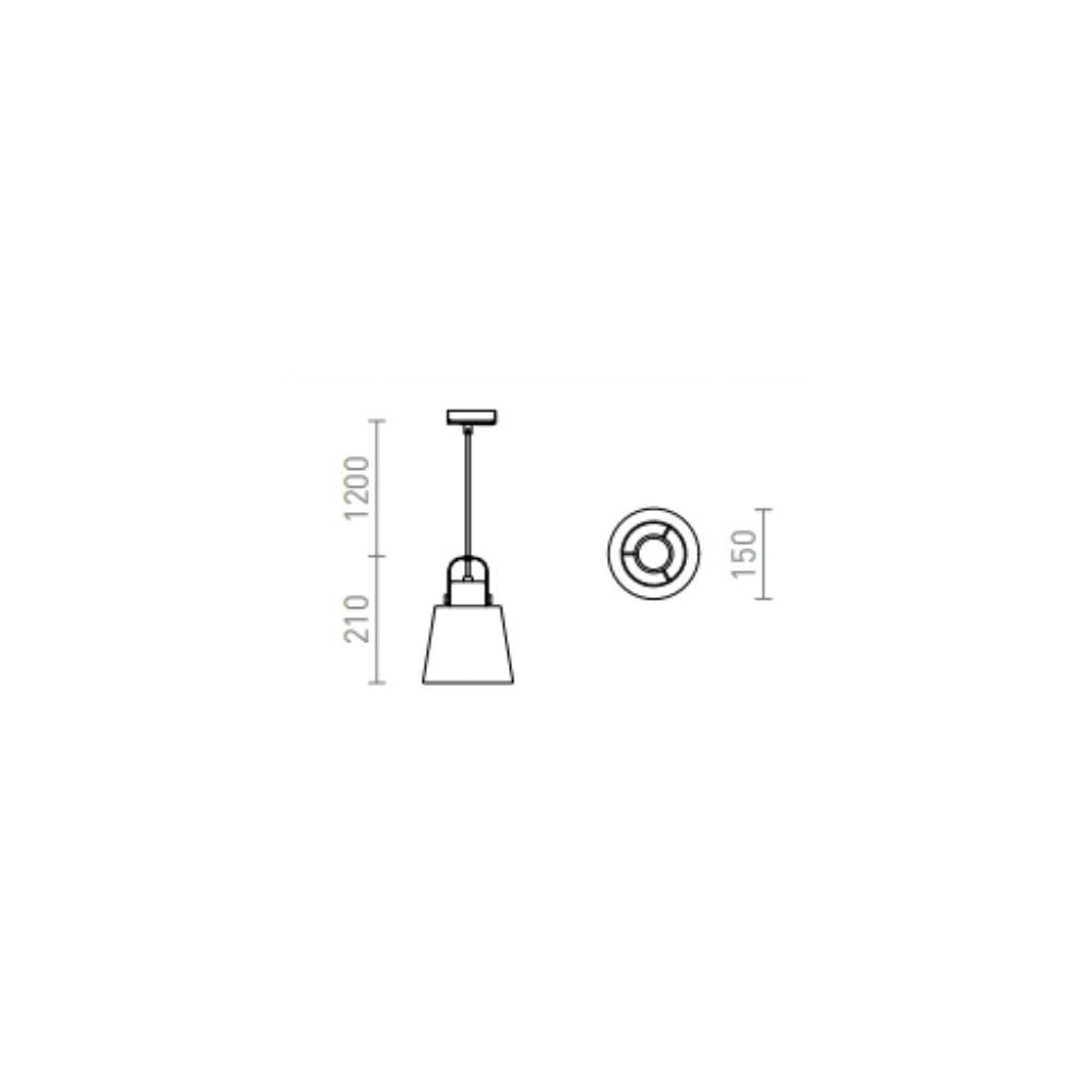 Lampadario CHOUPETTE per binario monofase grigio nerastro tessuto/legno 230V E27 15W
