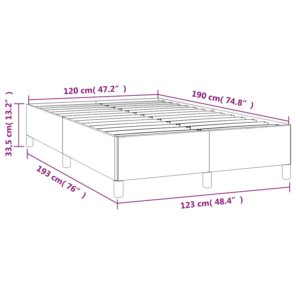 Giroletto senza Materasso-Struttura Letto Blu Scuro 120x190 cm Velluto 261949