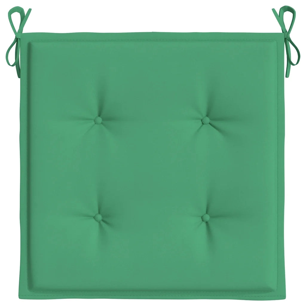 Cuscini per Sedia 2 pz Verdi 40x40x4 cm in Tessuto Oxford 314012