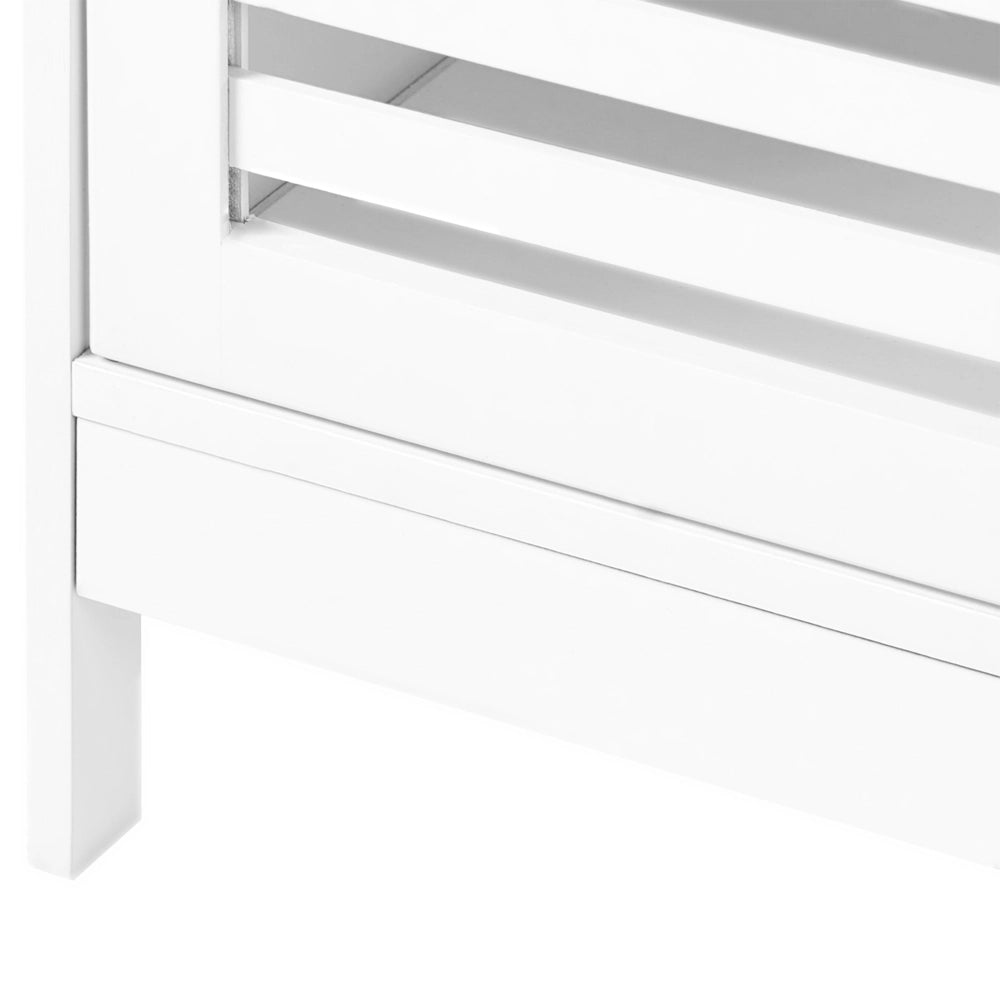 Armadietto per lavabo in bambù bianco per la conservazione del bagno Minimalista