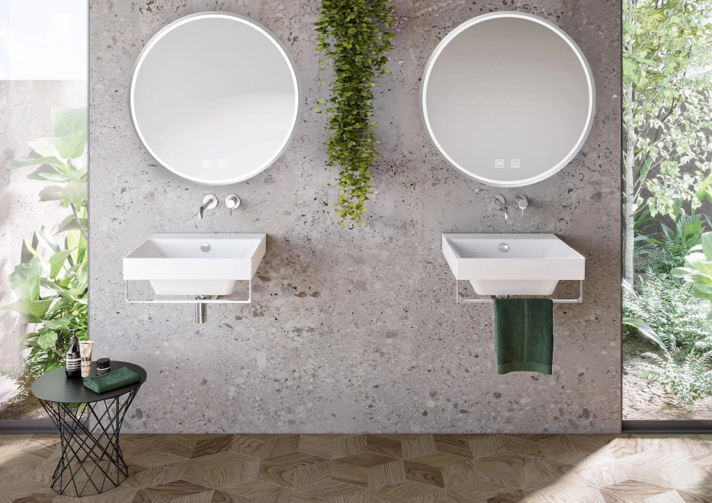 Specchio Led 80cm Mmj Brush Silver