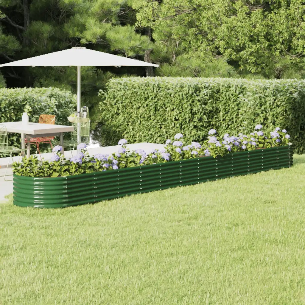Letto Giardino Acciaio Zincato 512x80x36 cm Verde 318938