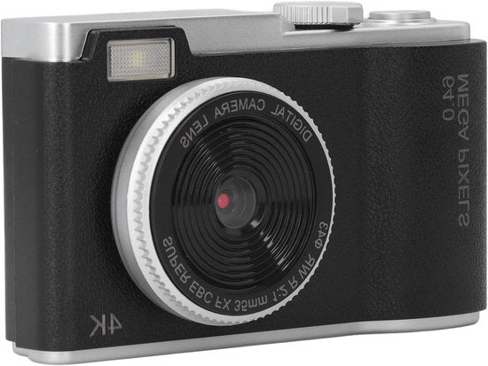 Camera Digitale 48 MP 1080P 24 Pollici Schermo 16x Zoom Digitale Autofocus Antishock Fotocamera a Punto e a Schiocco con Illuminazione Selfie Marcatura del Tempo Filtri Fotocamera Vlog Oplaadbaar