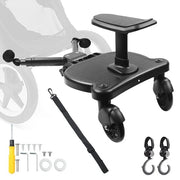 Buggy-Board Universale per Carrioli, con Sedile, Buggy per Bambini da 2 a 6 Anni, 25 kg