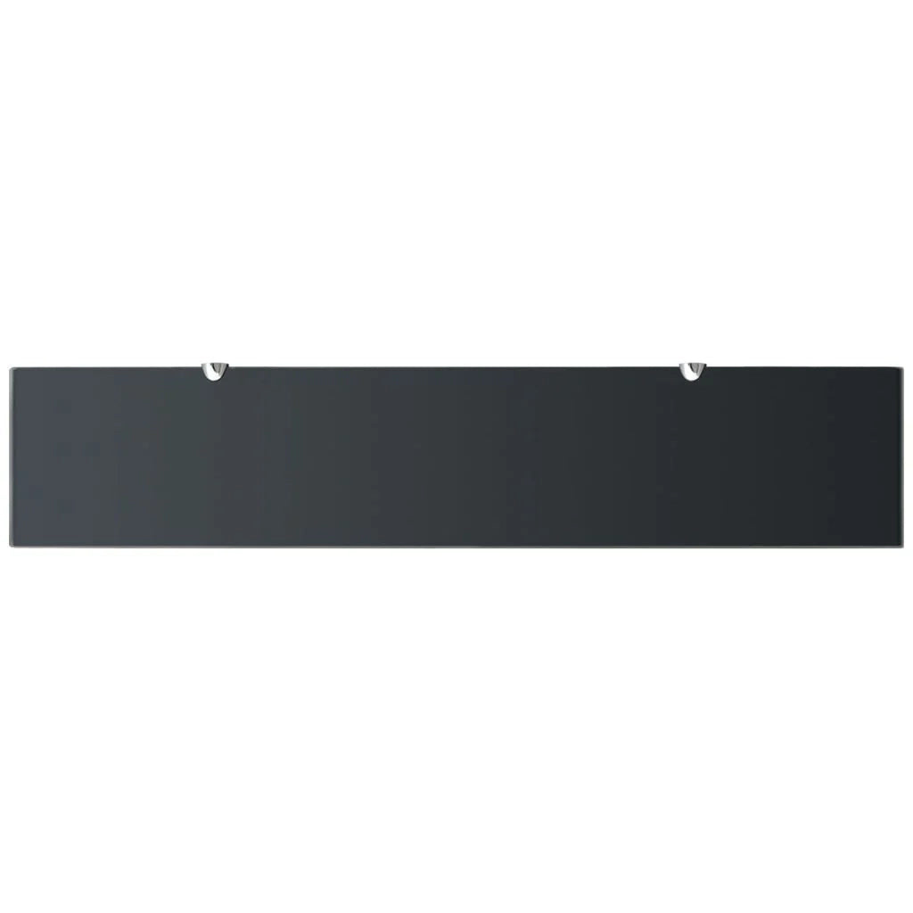 Mensola/mobile/mobiletto in vetro da parete 100x20 cm spessore 8 mm nero 2702158/2
