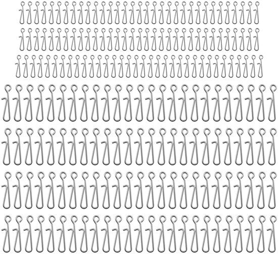 Fissaggio a gancio 100 pezzi - Pesci da mare Snap - Acciaio inossidabile - 13,5 mm/22 mm - Resistente alla corrosione - Duraturo e resistente agli urti - Fissatore a snodo