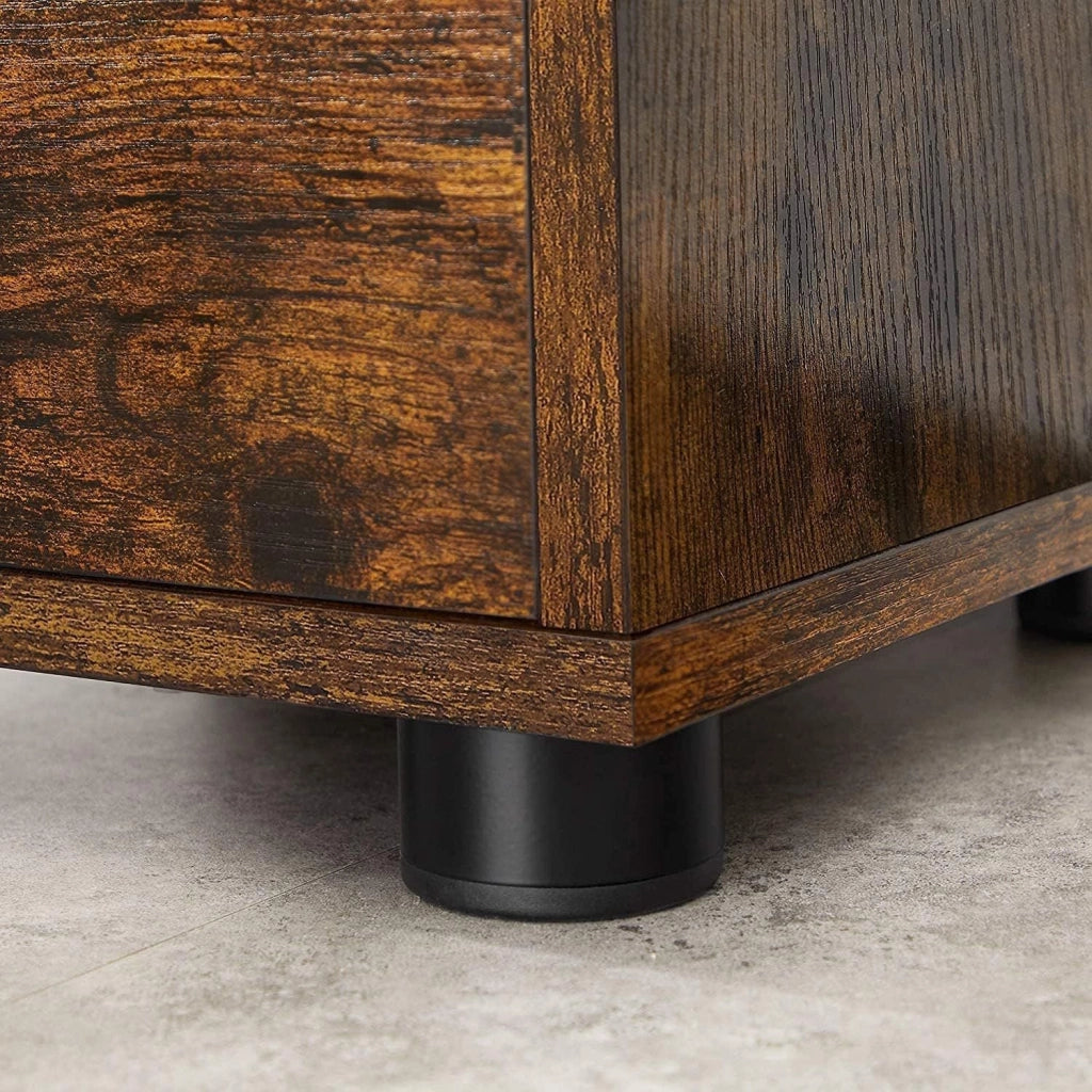 Mobiletto da bagno mobile contenitore torre con 3 cassetti armadio a 3 ripiani colonna 30 x 30 x 80 cm per bagno soggiorno camera da letto cucina marrone 12_0006468