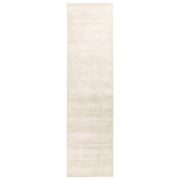 Tappeto a pelo corto in viscosa beige chiaro 80 x 300 cm pelo corto capitonné moderno