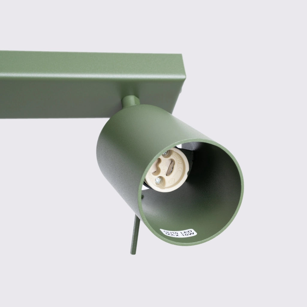 Lampada da soffitto RING 3L verde oliva