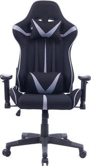 Sedia Ergonomica per Ufficio e Gioco - Per Bambini e Adulti - Materiale Tessuto - Nero/Grigio - 64 x 54 x 127-135 cm