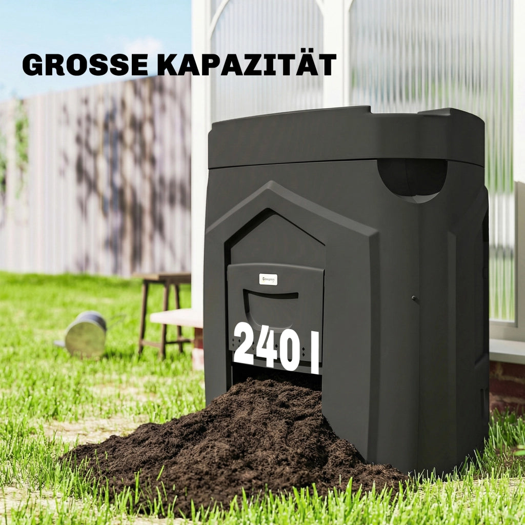 Compostiera Giardino 240L ¨C zephmum ¨C Nero
