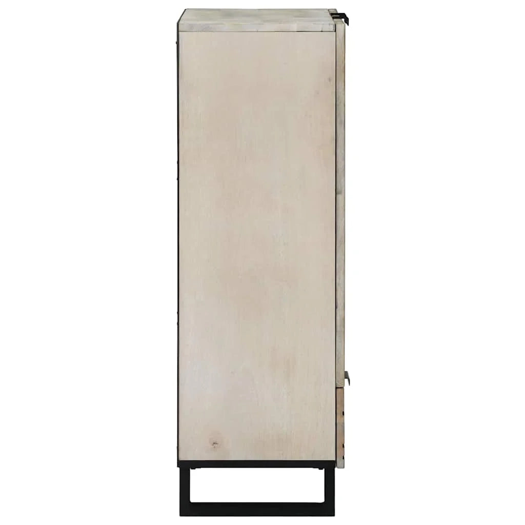 Ampia credenza rettangolare con cassetto e ante design moderno sala da pranzo 60 x 33 x 100 cm legno bianco 02_0057786