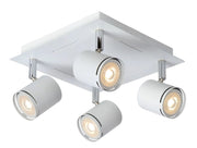 Plafoniera spot Lucide Rilou 4xGU10 4,5W 3000K bianca