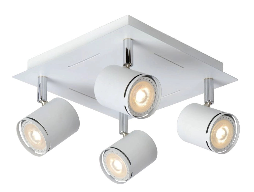 Plafoniera spot Lucide Rilou 4xGU10 4,5W 3000K bianca