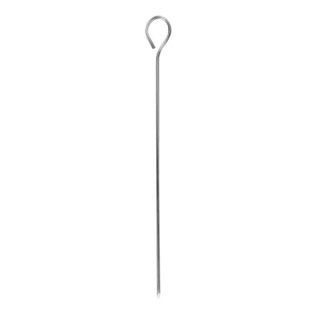 Trade Shop - Set 10 Pz Spiedini In Acciaio Inox Per Barbecue Carne Pesce Frutta 35 Cm 6443204 -