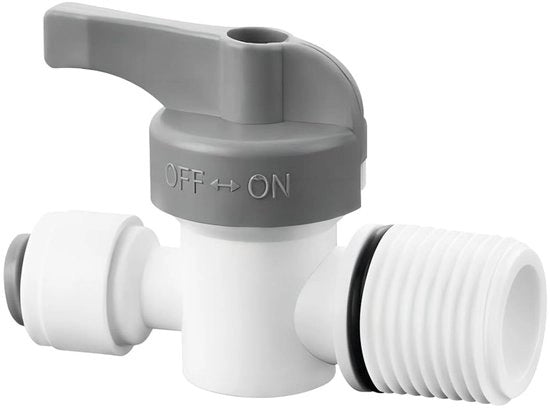 Filtro acqua - Connettore 1/4" - Valvola a sfera 1/4" - Connettore antilecco - Materiale POM resistente e duraturo - Alta resistenza alla pressione - Fitting filtro acqua