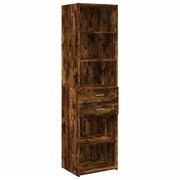 Buffet credenza cassettiera mobiletto mobile contenitore organizer cucina soggiorno salotto alto 50 x 42,5 x 185 cm legno ingegnerizzato marrone 02_0033368