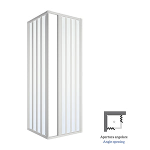 Box doccia angolo soffietto bianco carmen ac altezza cm 185 pvc e maniglia *** misure 90x90 cm, confezione 1