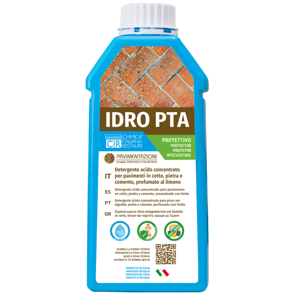 Impregnante protettivo antimacchia all'acqua pavimenti cotto idro pta 1 litro
